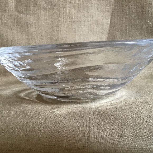 Simon Pearce Art Glass Display or Serving Bowl Hand Blown Heavy Glass - Picture 10 of 11